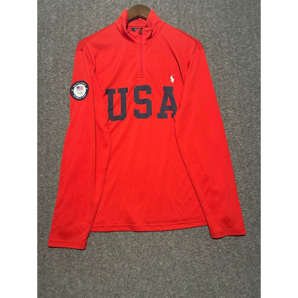 Polo ralph lauren 1/2 zip pullover red 2020 olympic team USA Large mens